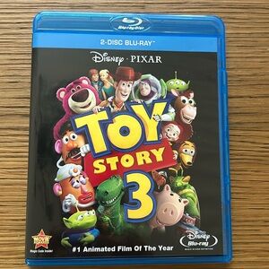 Toy Story 3.. Disney Pixar. 2-Disc Blu-ray set with bonus features disc.